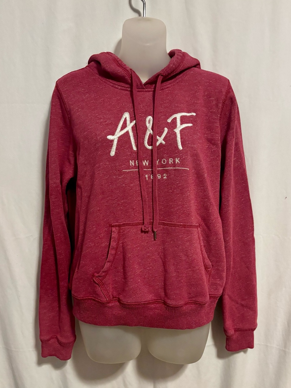L-Abercrombie & Fitch Raspberry Pink Hooded Sweatshirt